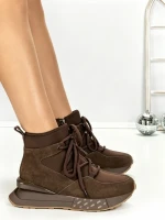 Ghete Dama din piele naturala 5SZ8 DARK BROWN | PANTOFUL