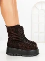 Ghete Dama cu Platforma 3AL77 BROWN-LEOPARD | MEI