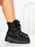 Ghete Dama cu Platforma 6ZP13 BLACK | MEI
