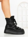Ghete Dama cu Platforma 6ZP13 BLACK | MEI
