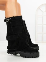 Ghete Dama cu Platforma 6AH27 BLACK | MEI