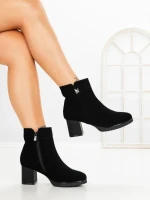 Botine cu Toc Gros 6AH33 BLACK | MEI