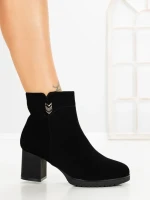 Botine cu Toc Gros 6AH33 BLACK | MEI