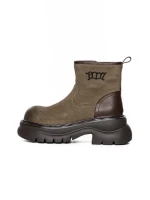 Ghete Dama din piele naturala 10551-2 KHAKI | ADVANCER