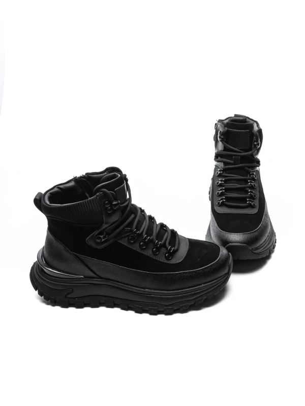 Ghete Barbati din piele naturala 5361 BLACK | ADVANCER