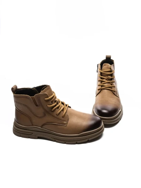 Ghete Barbati din piele naturala 806005 KHAKI | ADVANCER