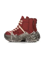 Damskie buty ze skóry naturalnej 10806 Czerwony | Advancer
