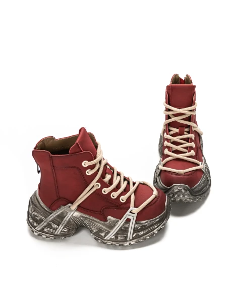 Damskie buty ze skóry naturalnej 10806 Czerwony | Advancer