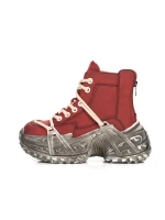 Damskie buty ze skóry naturalnej 10806 Czerwony | Advancer