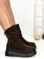 Ghete Dama din piele naturala 6ZP10 BROWN | PANTOFUL