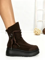 Ghete Dama din piele naturala 6ZP10 BROWN | PANTOFUL