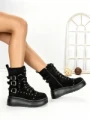 Ghete Dama cu Platforma 6ZP6 BLACK | MEI