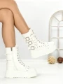 Ghete Dama cu Platforma 6ZP6 WHITE | MEI