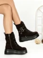 Ghete Dama cu Platforma 6ZP8 BROWN | MEI