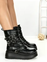 Ghete Dama cu Platforma 6ZP8 BLACK | MEI