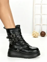 Ghete Dama cu Platforma 6ZP8 BLACK | MEI