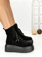 Ghete Dama cu Platforma 68WL37 BLACK | MEI
