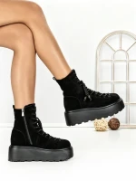 Ghete Dama cu Platforma 68WL37 BLACK | MEI
