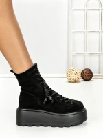Ghete Dama cu Platforma 68WL37 BLACK | MEI