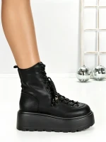 Ghete Dama cu Platforma 68WL37 BLACK | MEI