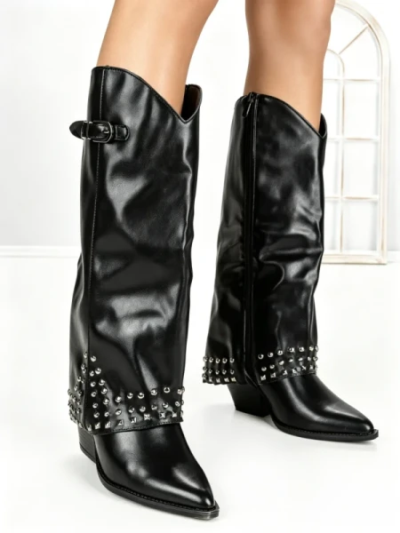 Cizme Dama cu Toc 6AH22 BLACK | MEI