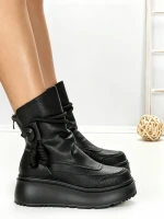 Ghete Dama cu Platforma 6ZP11 BLACK | MEI