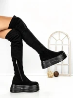 Cizme Dama cu Platforma 68WL27 BLACK | MEI