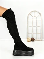 Cizme Dama cu Platforma 68WL27 BLACK | MEI