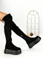 Cizme Dama cu Platforma 68WL27 BLACK | MEI