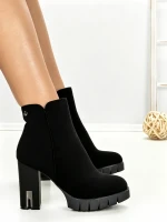 Botine cu Toc Gros 6AH36 BLACK | MEI