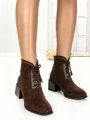 Botine cu Toc Gros 6AH30 DARK BROWN | MEI