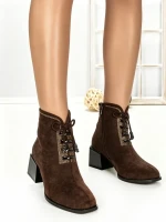 Botine cu Toc Gros 6AH30 DARK BROWN | MEI