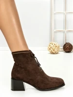 Botine cu Toc Gros 6AH30 DARK BROWN | MEI