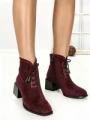Botine cu Toc Gros 6AH30 WINERED | MEI