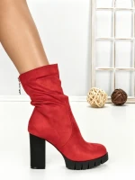 Botine cu Toc Gros 6AH37 RED | MEI