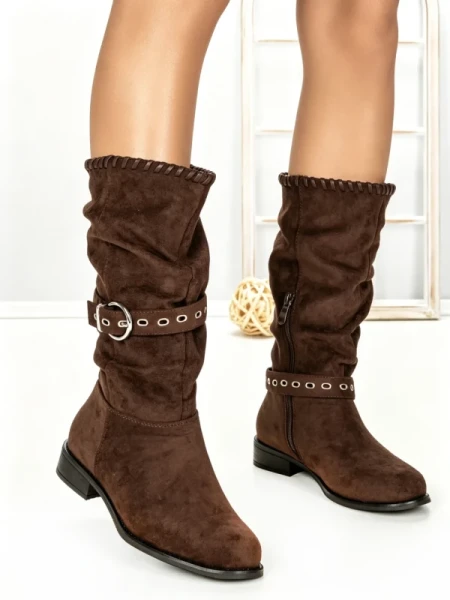 Ghete Dama 6AH25 DARK BROWN | MEI