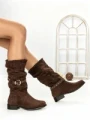 Ghete Dama 6AH25 DARK BROWN | MEI